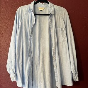 COMFY LONG SLEEVE BUTTON UP - boyfriend style